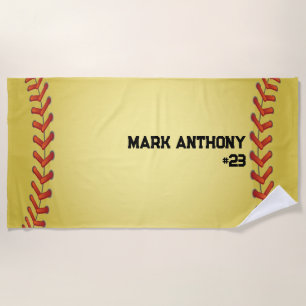 Personalised Baseball / Softball2 Beach Towel