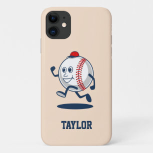 Personalised Baseball Softball Cute Cartoon Name iPhone 11 Case