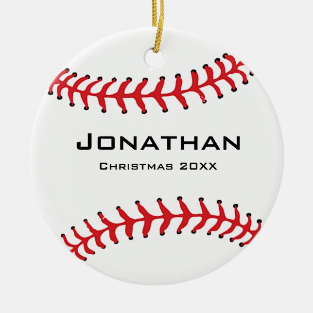 Personalised Baseball Softball Ornament (Front)