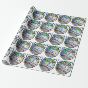 Personalised Baseball Sports Birthday Wrapping Paper