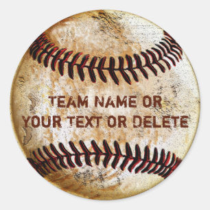 Personalised Baseball Stickers with YOUR TEXT