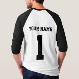 Personalised Baseball-style Family Team, men's T-Shirt