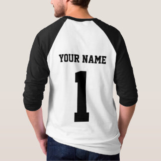 Personalised Baseball-style Family Team, men's T-Shirt