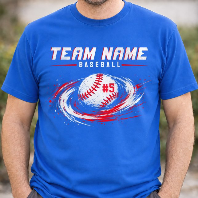 Personalised Baseball Team Name Number T-Shirt (Creator Uploaded)