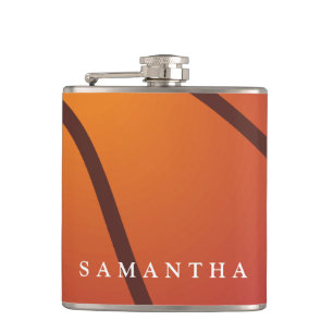Personalised Baseball Themed Flask