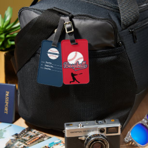  Personalised Baseball Themed Luggage Tag