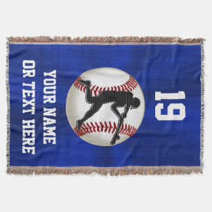 Personalised Baseball Throw Blanket for Boys