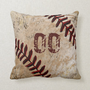 Personalised Baseball Throw Pillows JERSEY NUMBER