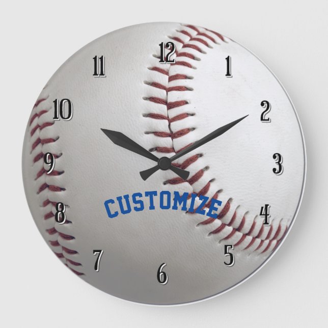 Personalised Baseball Wall Clock (Front)