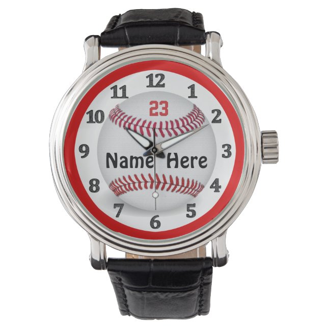 Personalised Baseball Watches for Men and Women (Front)