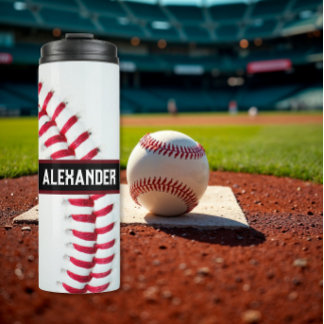 Personalised Baseball Water Bottle With Name