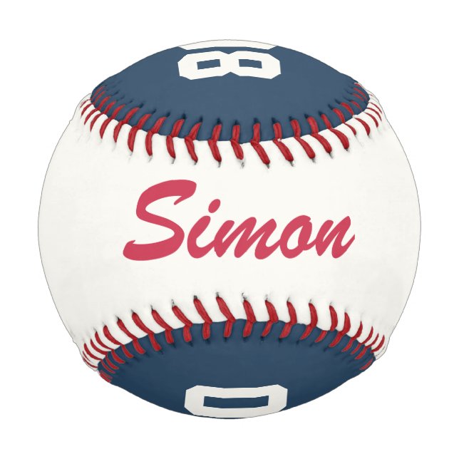 Personalised Baseball with name and age (Back)