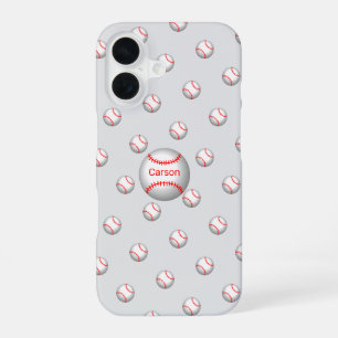 Personalised Baseball with Red Stitches iPhone 16 Case
