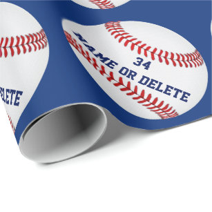 Personalised Baseball Wrapping Paper YOUR TEXT