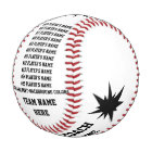 Personalised Baseballs with Coach, Player's NAMES