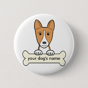 Personalised Basenji 6 Cm Round Badge