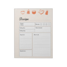 Personalised Basic Recipe Pages Notepad