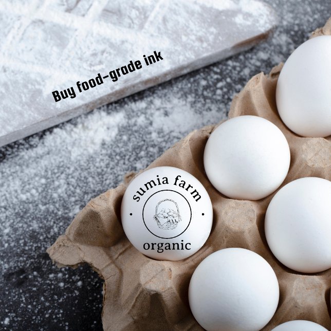 Personalised Basket of Eggs Rustic Stamp (Organic Egg Stamp)