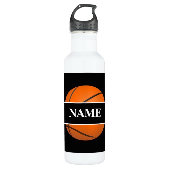 Personalised Basketball 24 OZ Water Bottle (Front)