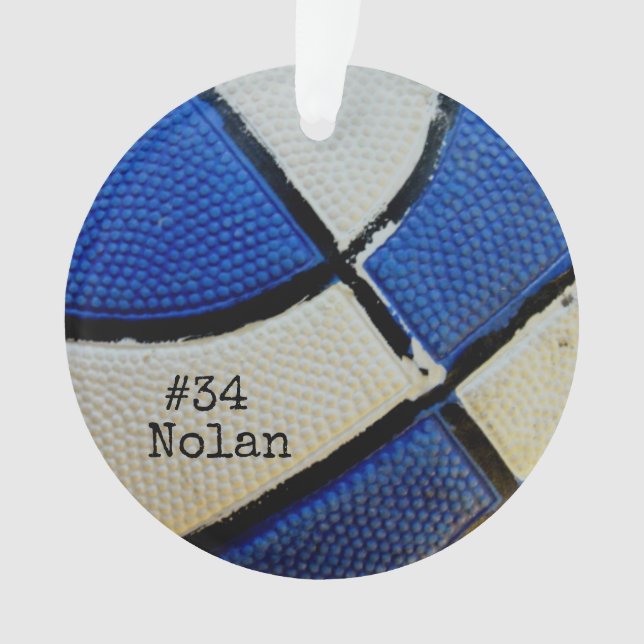 Personalised Basketball Acrylic Ornament (Front)