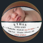 Personalised Basketball Baby Birth Announcement<br><div class="desc">Looking for a Special Way to Celebrate the Arrival of Your New Baby Boy or Girl? Our Custom Baby's Photo and Birth Stats Basketballs are Fully Functional and Make a Beautiful Display Piece in the Nursery as well as a Keepsake for the Newborns and Proud Parents. Each Basketball is personalised...</div>