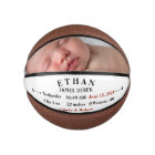 Personalised Basketball Baby Birth Announcement
