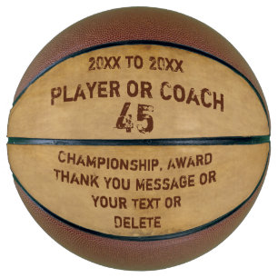 Personalised Basketball Ball, Your Grunge Text