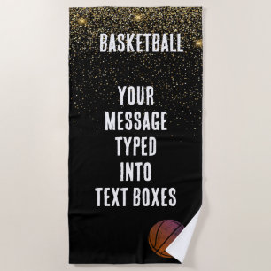 Personalised Basketball,Basketball Gift Ideas Beach Towel