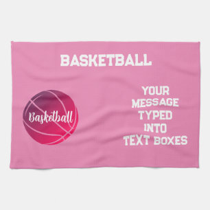 Personalised Basketball,Basketball Gift Ideas  Tea Towel