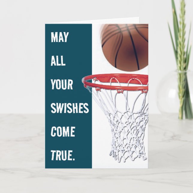 Personalised Basketball Birthday Card (Front)