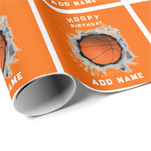 Personalised Basketball Birthday Gift Wrapping Paper