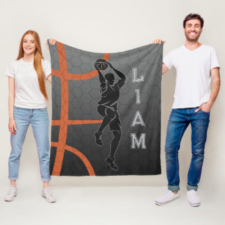 Personalised Basketball Blanket, Gifts For Basketb Fleece Blanket