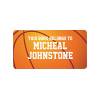Personalised Basketball Book Plate