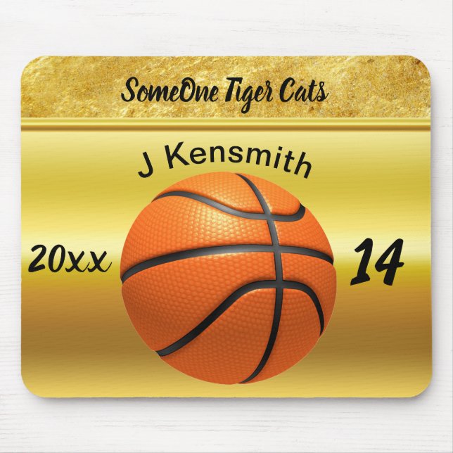 Personalised Basketball Champions League design Mouse Mat (Front)
