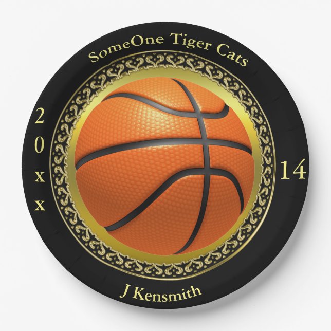 Personalised Basketball Champions League design Paper Plate (Front)