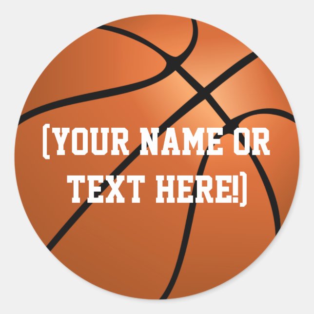 Personalised Basketball Circle stickers (Front)