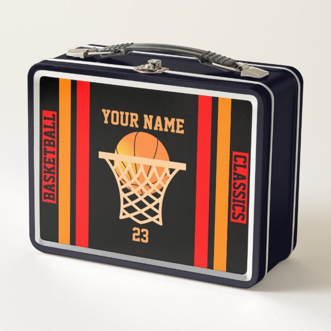 Personalised Basketball Classics Metal Lunchbox (Front)
