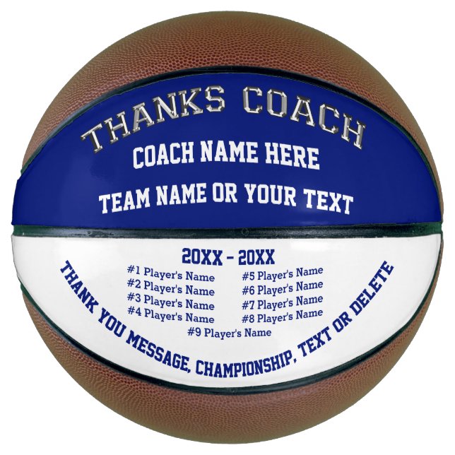 Personalised Basketball Coach Appreciation Gifts (Front)