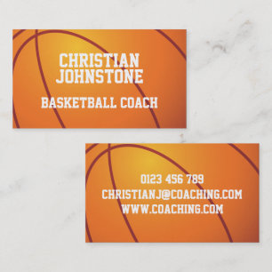 Personalised Basketball Coach Business Cards