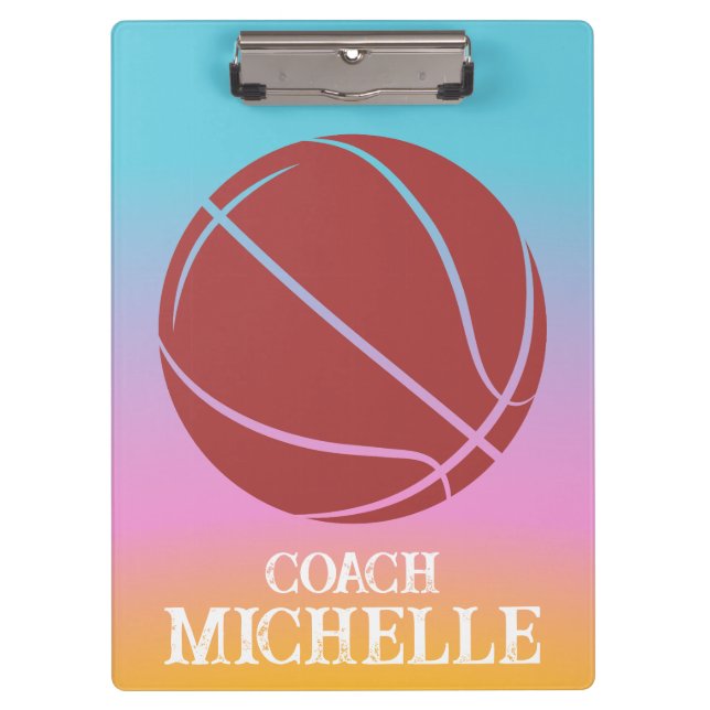 Personalised Basketball Coach Clipboard (Front)