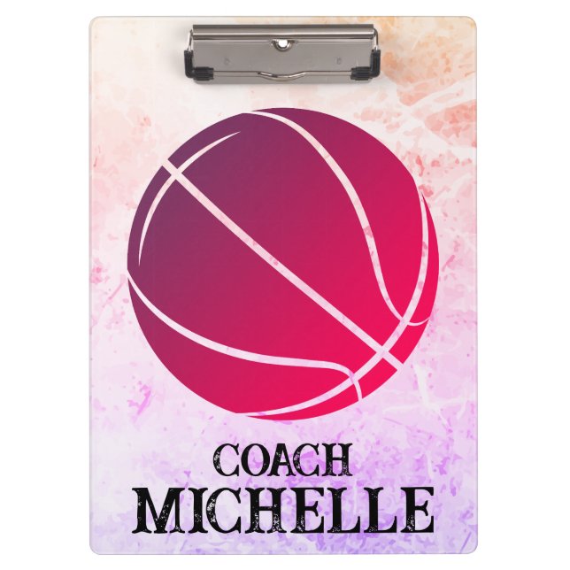 Personalised Basketball Coach Clipboard (Front)