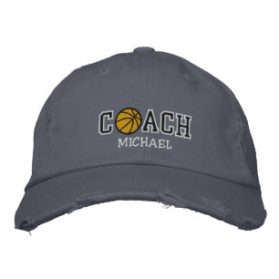 Personalised Basketball Coach Embroidered Hat
