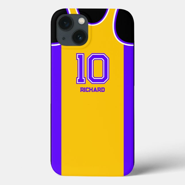 Personalised Basketball Fan Jersey Name and Number Case-Mate iPhone Case (Back)