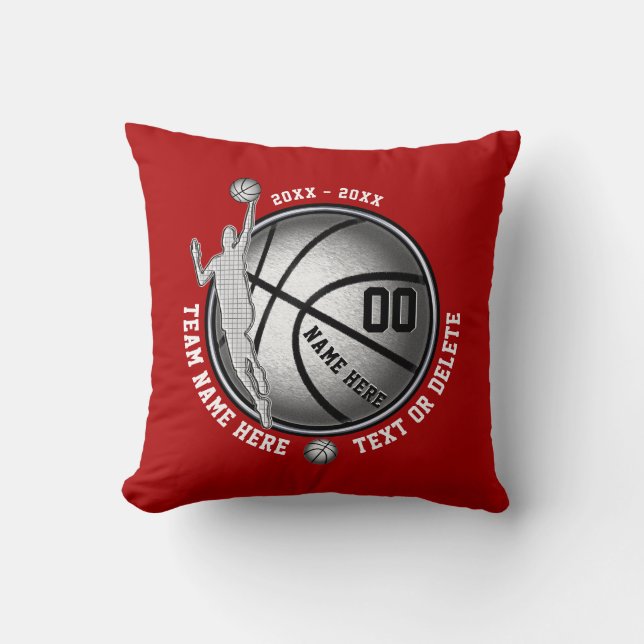 Personalised Basketball Gifts for Players, Seniors Cushion (Front)