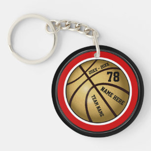 Personalised Basketball Gifts for Seniors or Team Key Ring