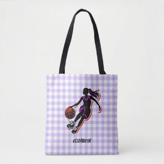 Personalised Basketball Girl Tote Bag