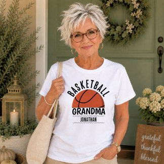 Personalised Basketball Grandma T-Shirt