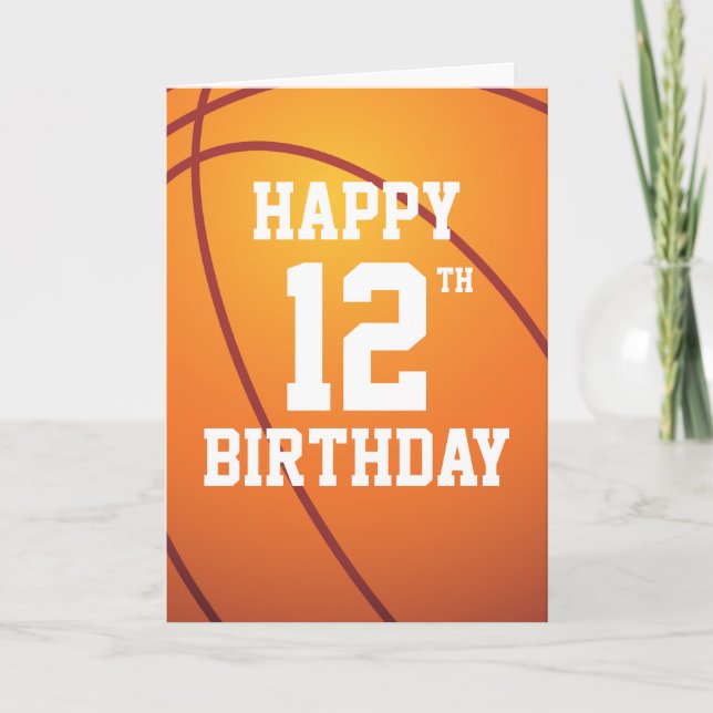 Personalised Basketball Happy Birthday Card (Front)