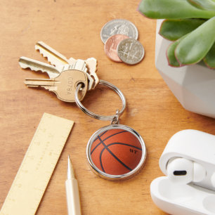 Personalised Basketball Initials Keychain