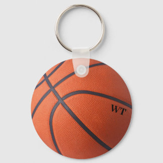 Personalised basketball initials keychain